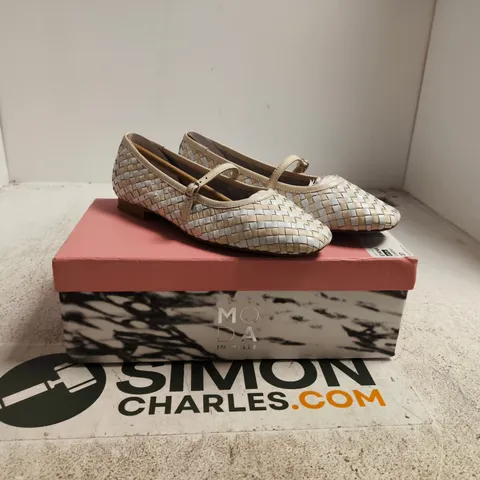 MODA IN PELLE EYANA WHITE LEATHER WOMENS SHOE SIZE 4 BOXED