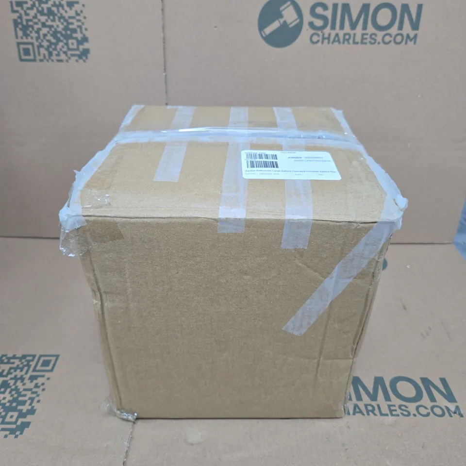 GARDEN REFLECTIONS LARGE BATTERY OPERATED PORCELAIN SPHERE FLUTED LIGHT