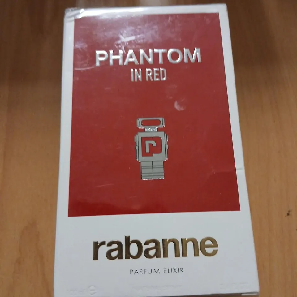 BOXED AND SEALED PHANTOM IN RED RABANNE PARFUM ELIXIR 100ML