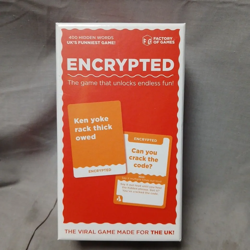 SEALED ENCRYPTED – THE UK PARTY WORD GAME (BOXED)