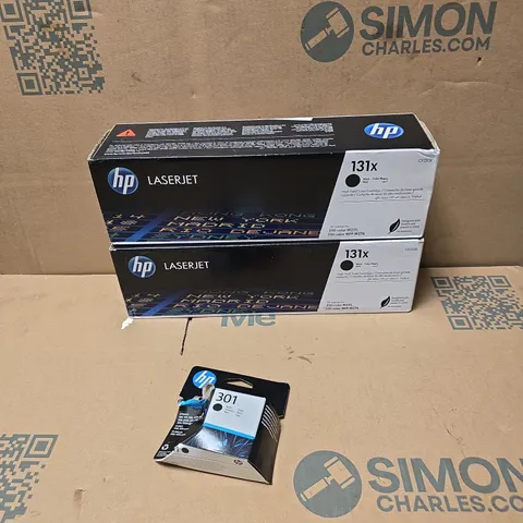 LOT OF APPROXIMATELY 10 HP 301 ORIGINAL INK CARTRIDGE AND 2X TONER CARTRIDGES 