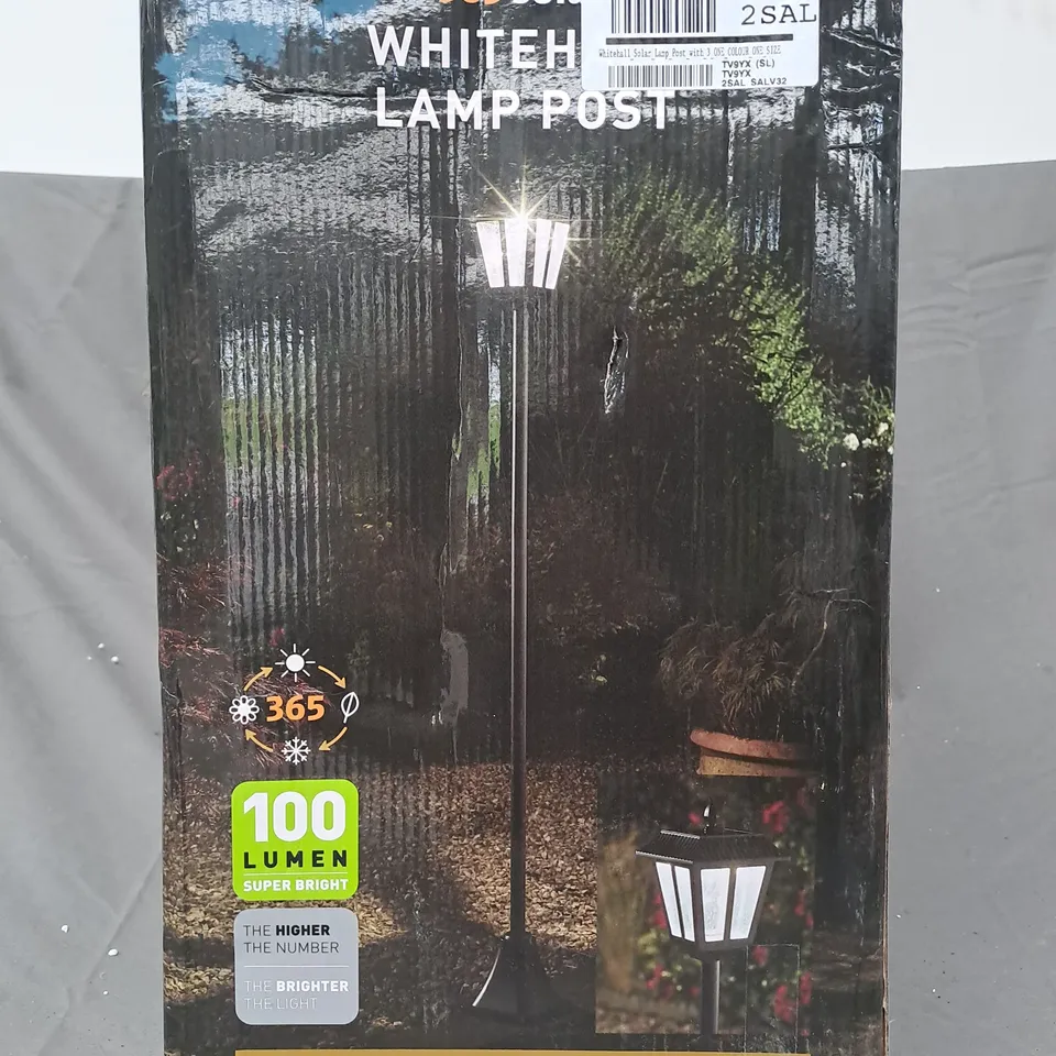 BOXED WHITEHALL SOLAR LAMP POST RRP £44.99