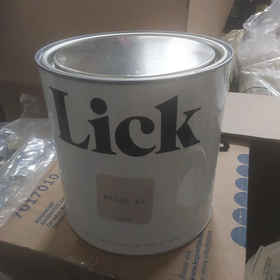 LICK EGGSHELL INTERIOR BEIGE 03 PAINT - 2.5L