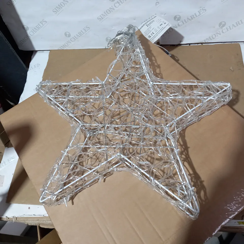 FESTIVE 58 CM LIT MULTI COLOUR TWINKLING SOFT ACRYLIC STAR INDOOR/OUTDOOR CHRISTMAS DECORATION RRP £69.99