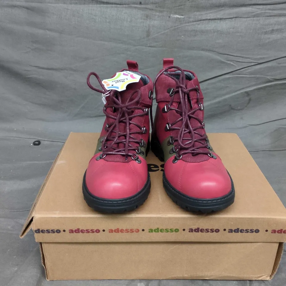 ADESSO WINTER BOOTS – BURGUNDY, WOMEN'S SIZE 5