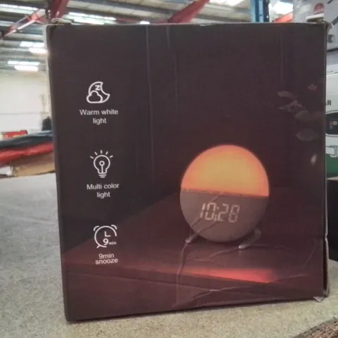 BOXED WAKE UP LIGHT ALARM CLOCK