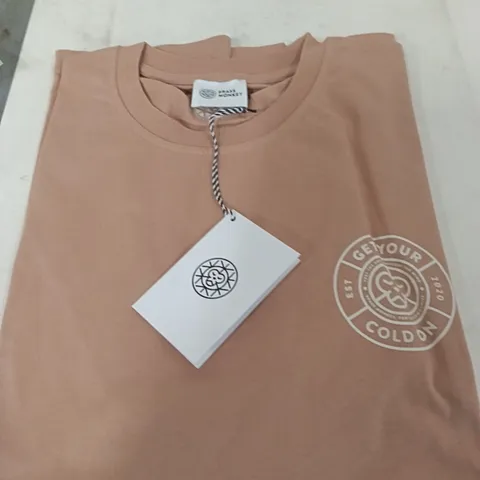 BOX OF BRASS MONKEY T-SHIRTS - CORAL SIZE XXL APPROXIMATELY 10