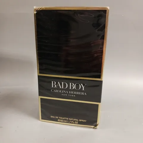 BOXED AND SEALED CAROLINA HERRERA BAD BOY EAU DE TOILETTE 50ML