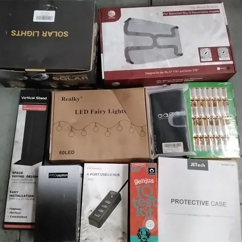 BOX TO CONTAIN LARGE AMOUNT OF MIXED ELECTRICAL ITEMS, ACCESSORIES ETC