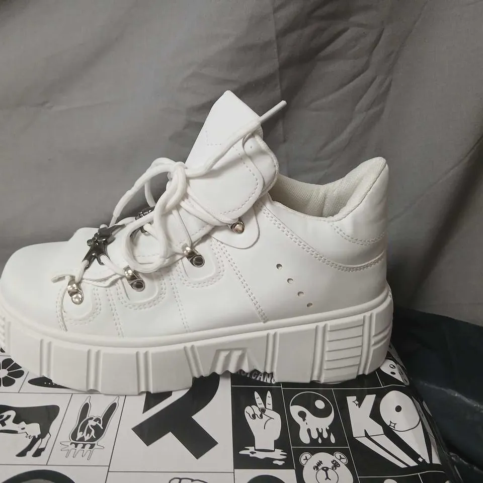 KOI RIMO CORE CHUNKY WHITE TRAINERS – UK 4