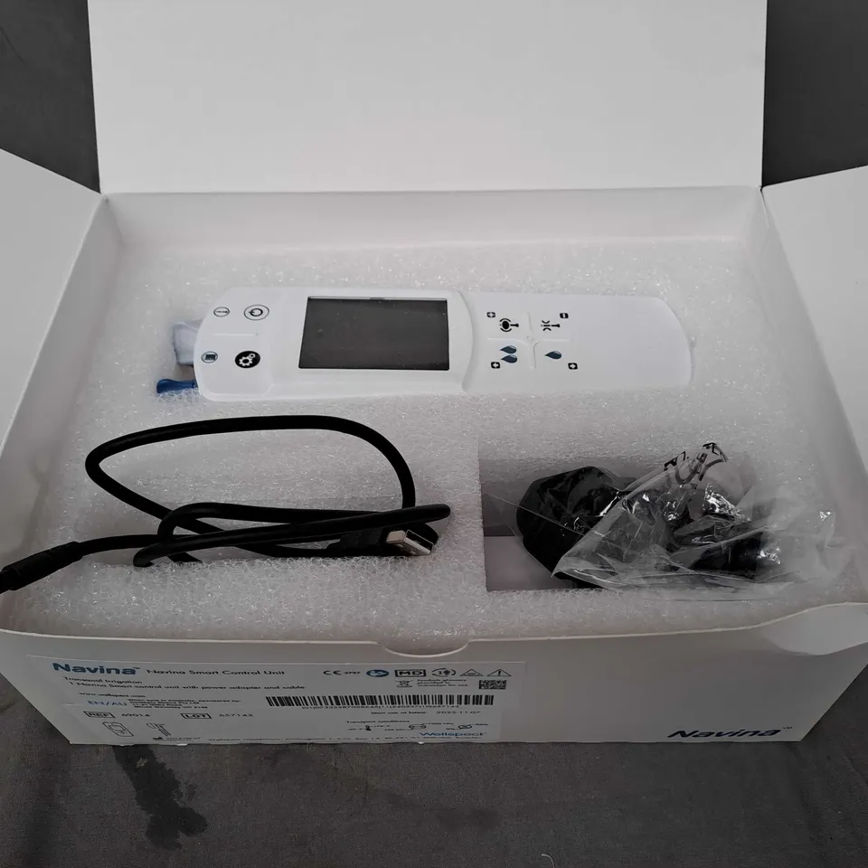 BOXED NAVINA SMART CONTROL UNIT WITH POWER ADAPTER AND CABLE FOR TRANSANAL IRRIGATION