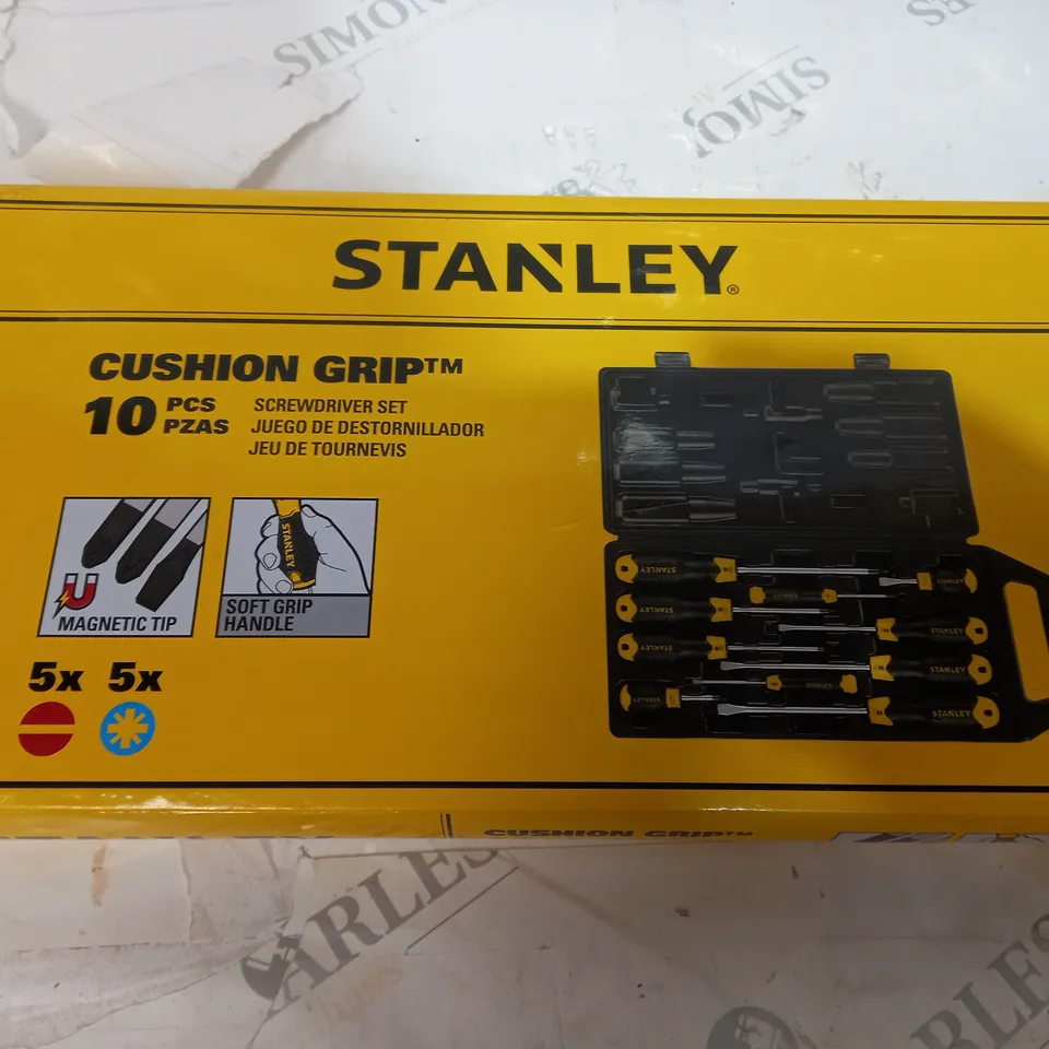 STANLEY CUSHION GRIP 10PC SCREWDRIVER SET 