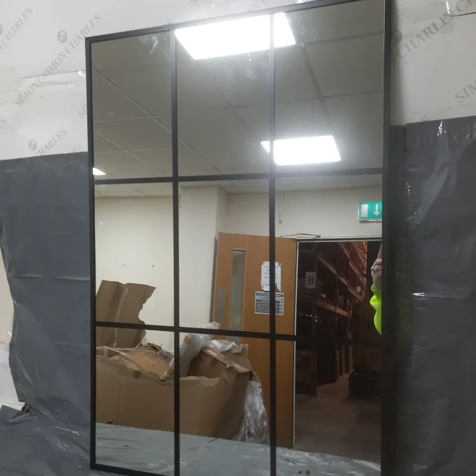 BOXED CINO WINDOW PANE MIRROR - BLACK - COLLECTION ONLY RRP £45