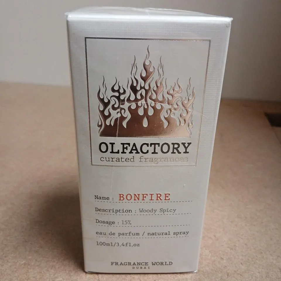 OLFACTORY CURATED FRAGRANCES BONFIRE EAU DE PARFUM 100ML – BOXED