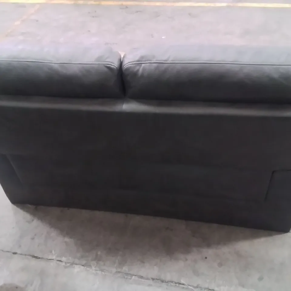 QUALITY DESIGNER 2 SEATER GREY FABRIC UPHOLSTERED SOFA 