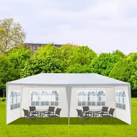 BOXED 3M X 6M PARTY TENT LAWN WEDDING TENT WITH 4 SIDEWALLS (1 BOX)