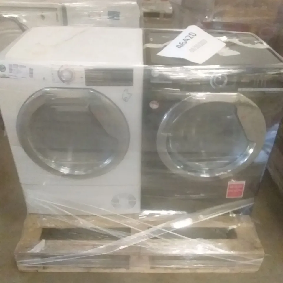 HOOVER 10KG FREESTANDING WASHING MACHINE BLACK AND HOOVER H-DRY 300 9KG CONDENSER TUMBLE DRYER WHITE