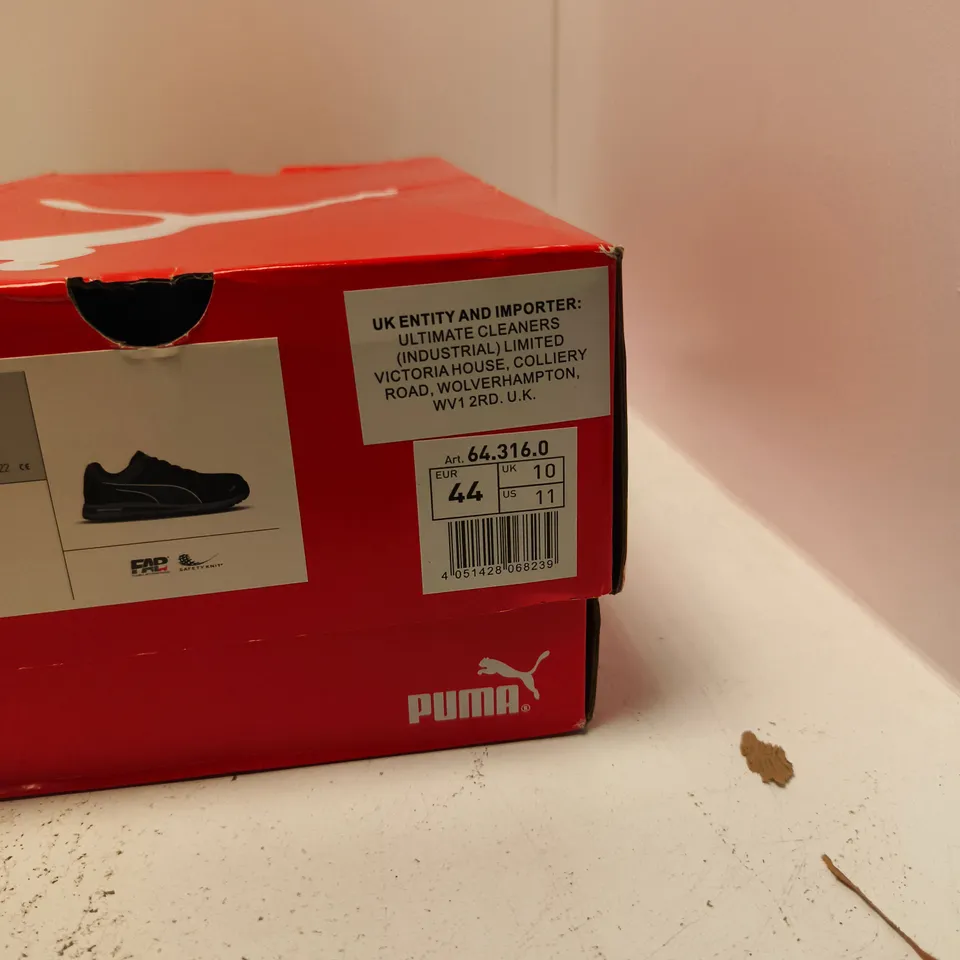 PUMA ELEVATE KNIT BLACK LOW TRAINERS – UK 10 (EU 44)