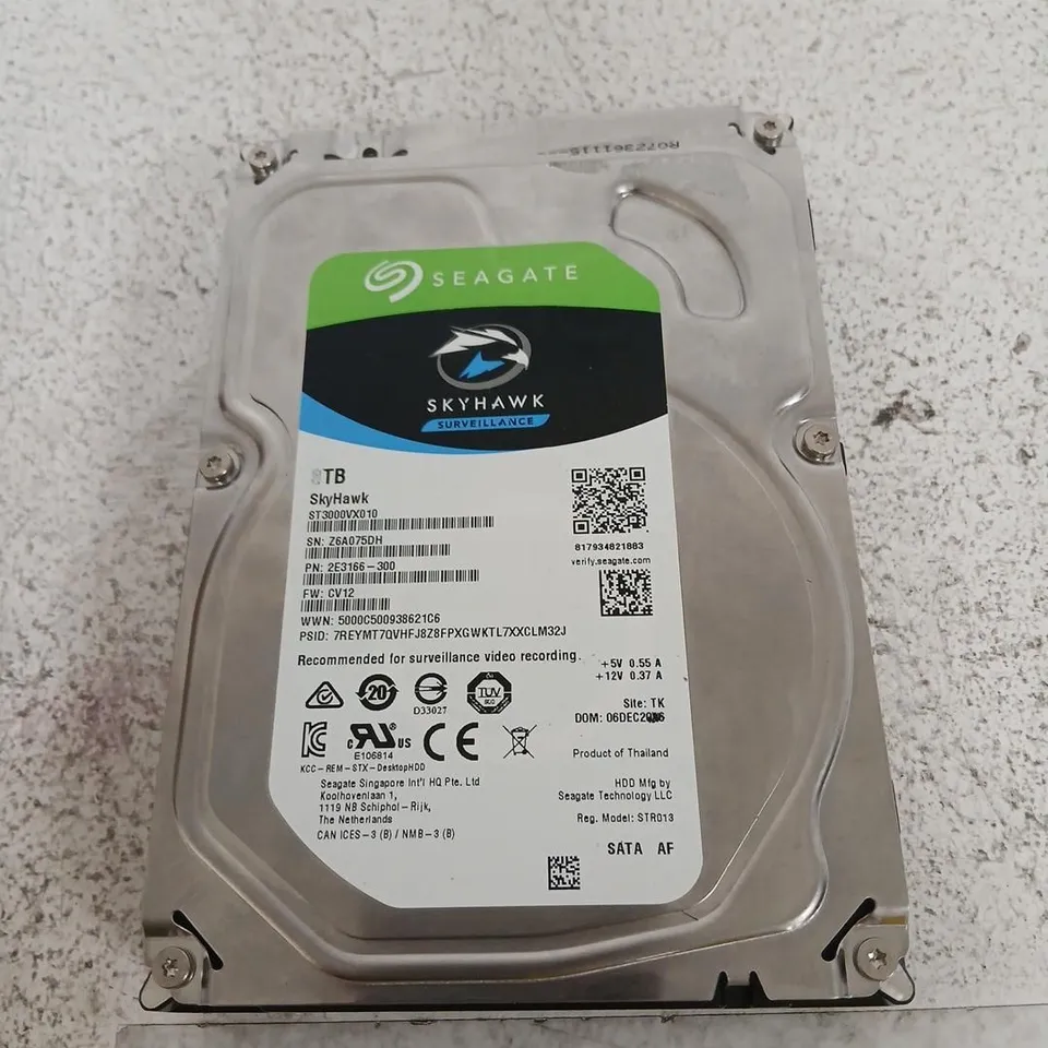 SEAGATE SKYHAWK 3TB SURVEILLANCE HDD (ST3000VX010) – 3.5-INCH