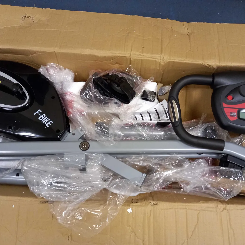 ULTRASPORT FOLDABLE EXERCISE BIKE WITH HAND PULSE SENSORS - BLACK AND SILVER - COLLECTION ONLY - ASSEMBLY REQUIRED