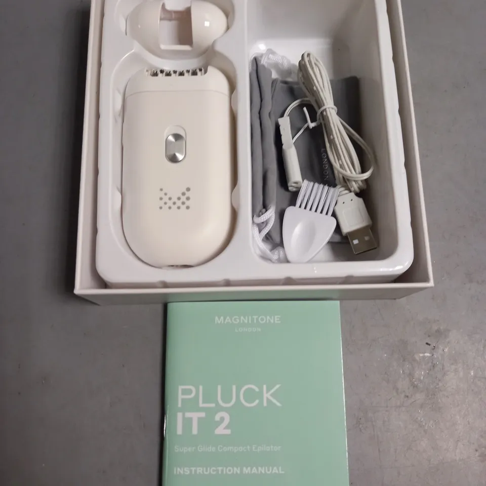 BOXED MAGNITONE PLUCK IT 2 SUPLE GLIDE COMPACT EPILATOR