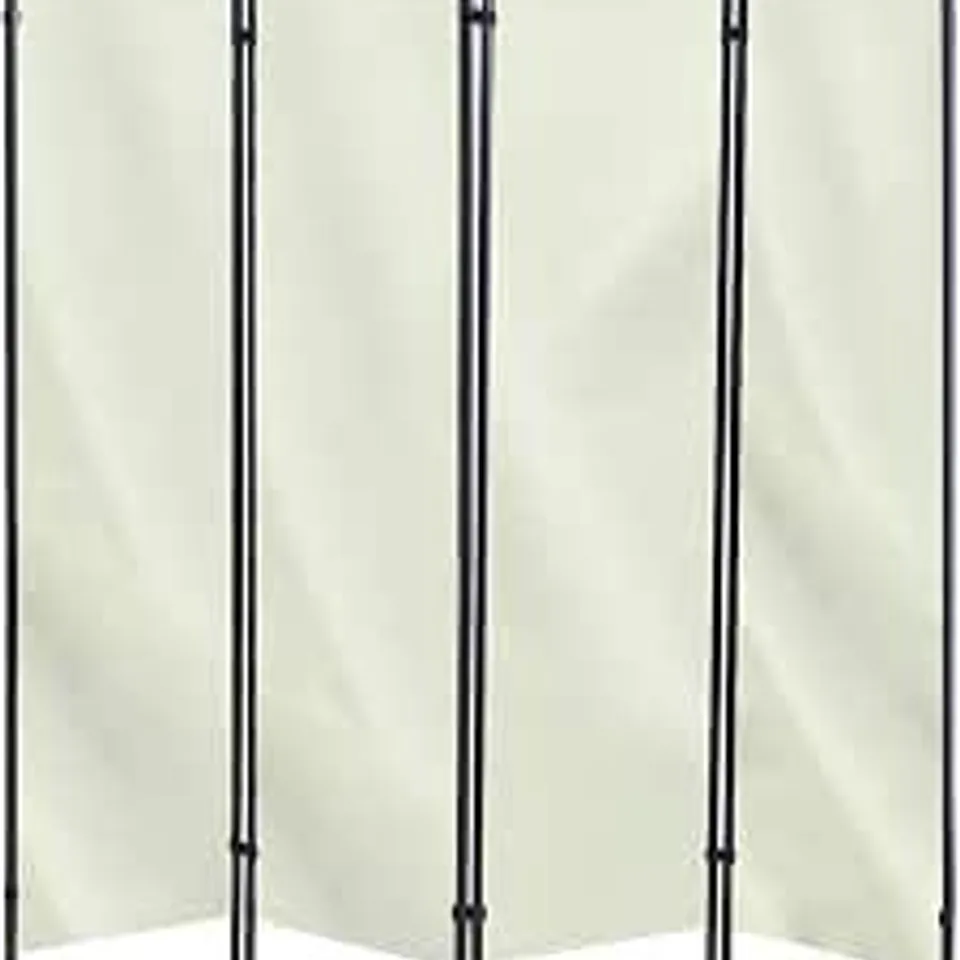 BOXED CLIPOP 4-PANEL ROOM PROTECTIVE SCREENS, FOLDING PANEL DIVIDER SCREEN MOVABLE PROTECTIVE SEPARATOR PARTITION WALL FURNITURE FOR LIVING ROOM BEDROOM AND OFFICE (BEIGE)