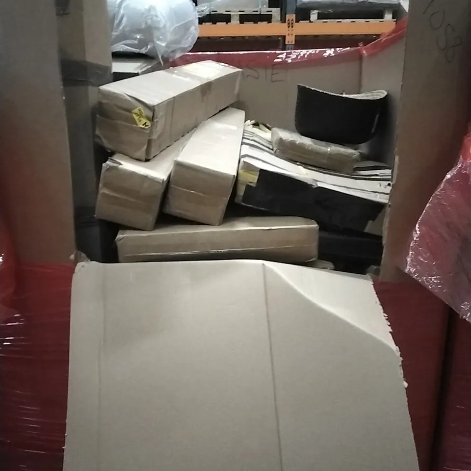 PALLET OF HOUSEHOLD ITEMS TO INCLUDE SHOWER SET,UNDERFLOOR HEATING MAT,AUDIO TURNTABLE, ELECTRIC SLICER MACHINE AND OTHER ASSORTED ITEMS...