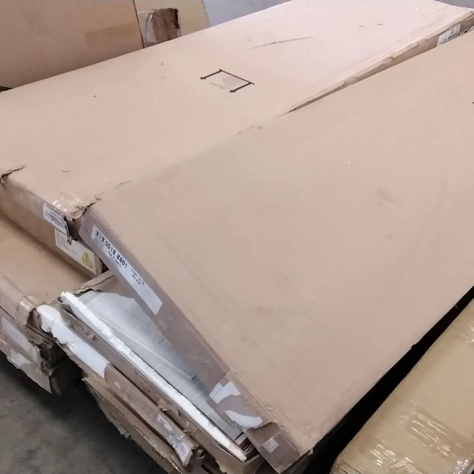 PALLET OF ASSORTED GRADE 1 FLATPACK FURNITURE PARTS INCLUDING WARDROBE, STORAGE BED FRAME AND CHEST 