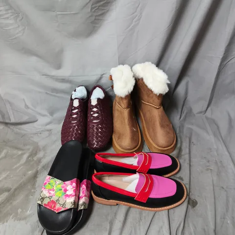 BOX OF APPROXIMATELY 15 PAIRS OF ASSORTED FOOTWEAR ITEMS OF VARIOUS STYLES, SIZES AND COLOURS