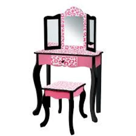 FANTASY FIELDS GISELE LEOPARD PRINT VANITY PLAYSET - PINK / BLACK (1 BOX)