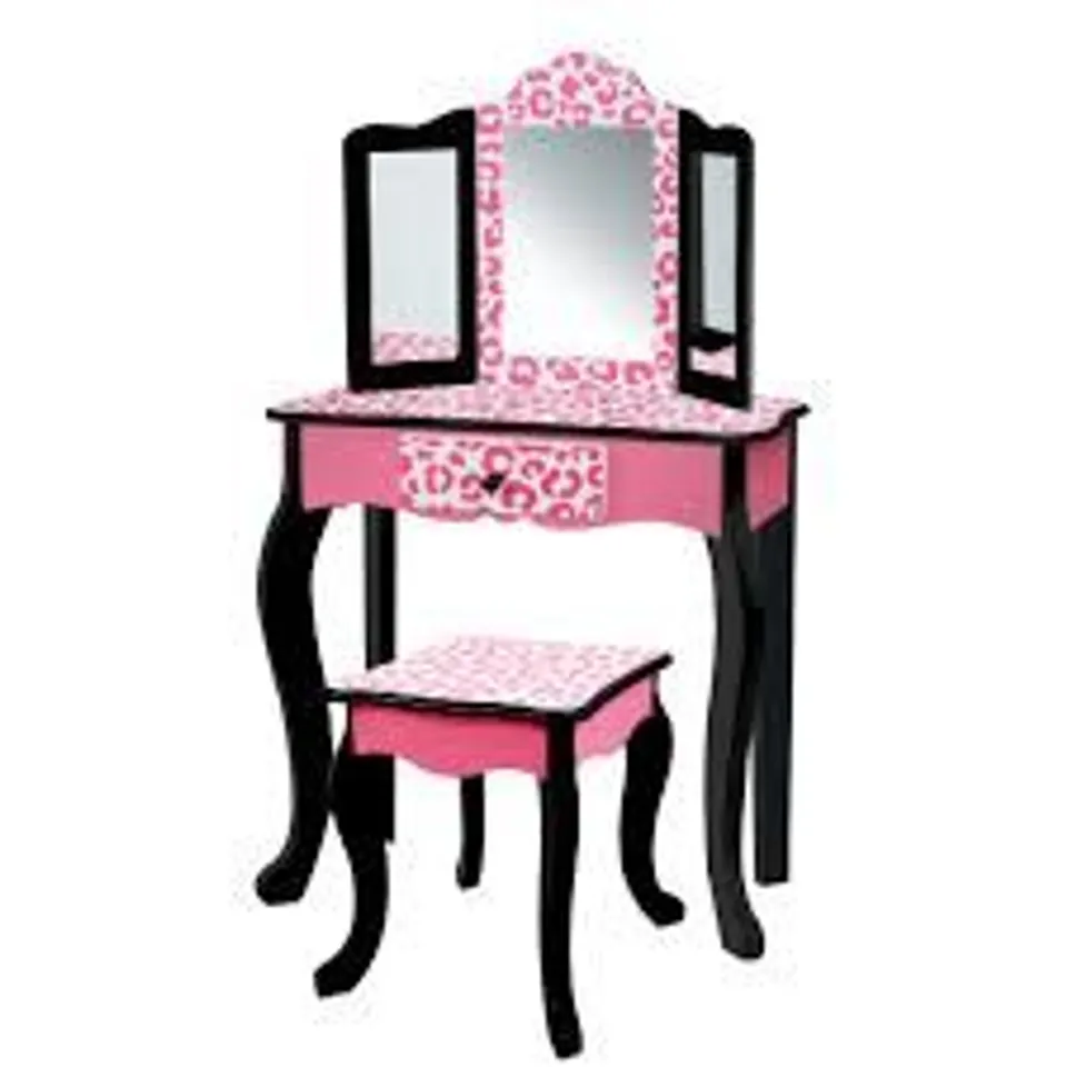 FANTASY FIELDS GISELE LEOPARD PRINT VANITY PLAYSET - PINK / BLACK (1 BOX)
