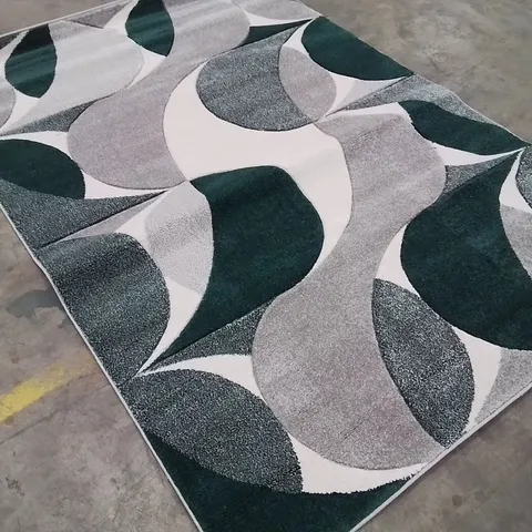 QUALITY DESIGNER GREEN/WHITE KENZO 160 X 230CM 