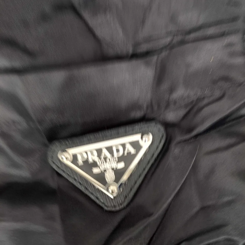 PRADA MILANO BLACK NYLON QUILTED PUFFER JACKET