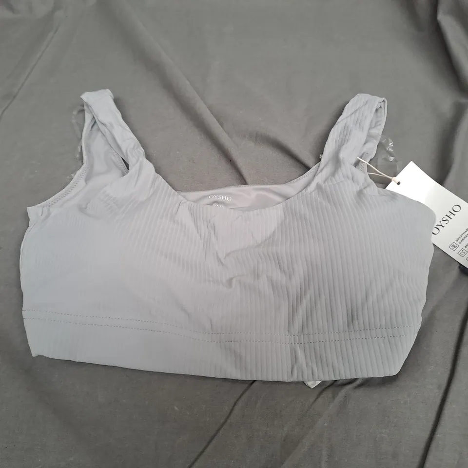 OYSHO MEDIUM GREY SPORTS BRA 