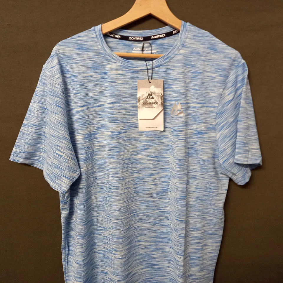 MONTIREX TRAIL 2.0 TEE IN BLUE/WHITE - LARGE