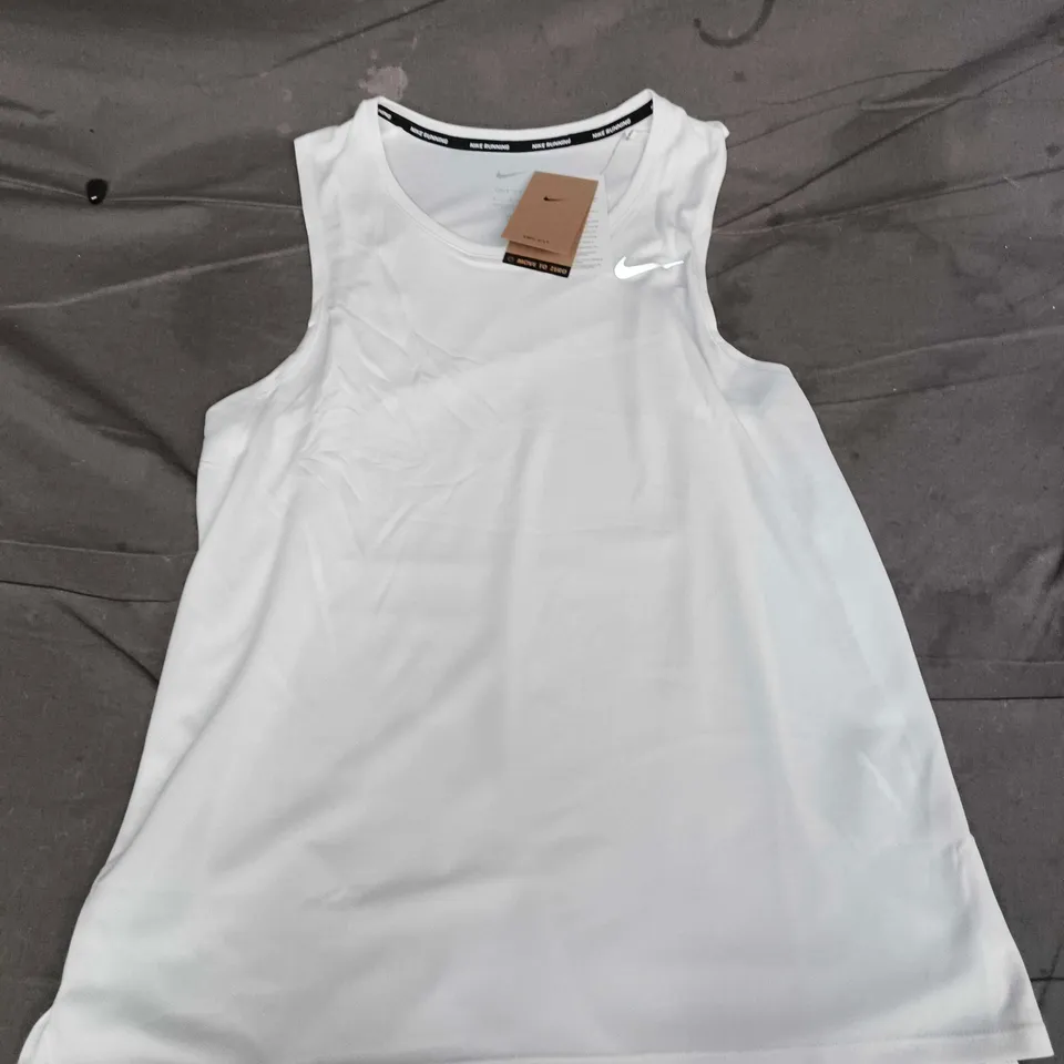 NIKE RUNNING MENS TANK IN WHITE - LARGE