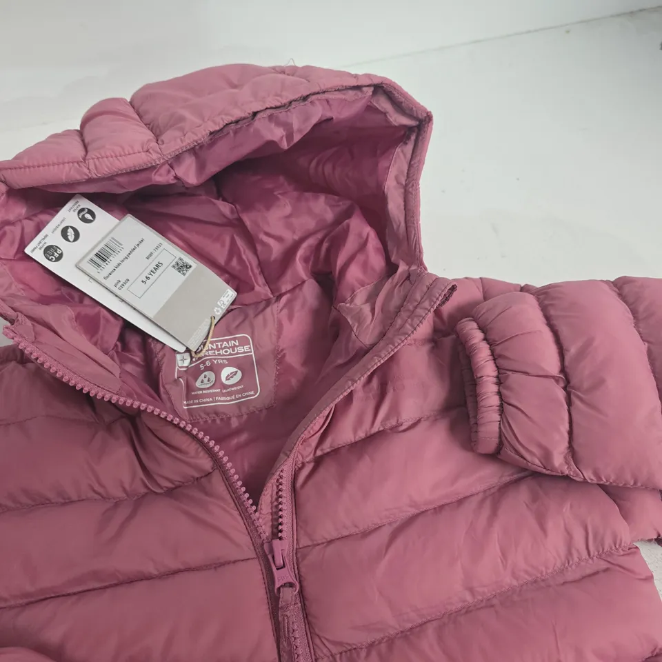 MOUNTAIN WAREHOUSE FLORENCE KIDS LONG PADDED JACKET IN PINK - 5/6 YRS