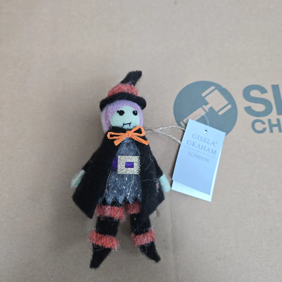 BOX OF APPROXIMATELY 12 GISELA GRAHAM WITCH HANGING DECORATIONS