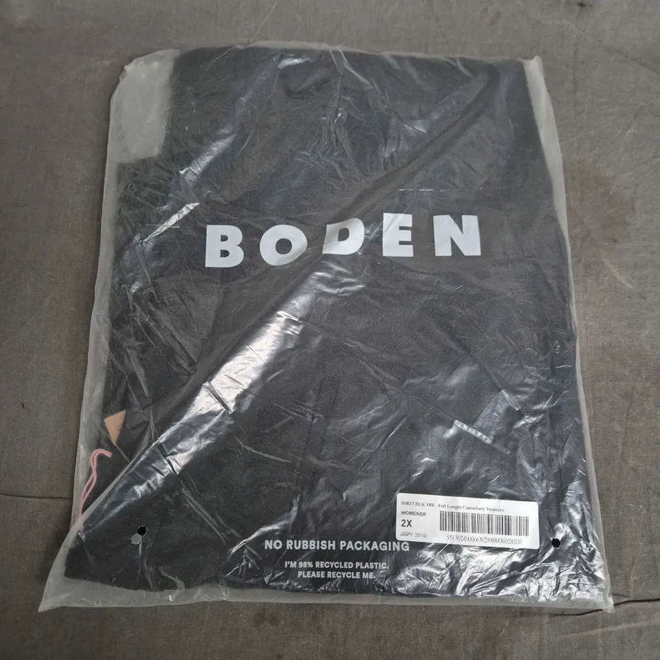 BAGGED BODEN CANONBURY TROUSERS – BLACK, WOMEN’S FULL LENGTH, UK 18 (18R) REGULAR