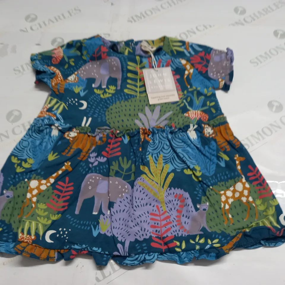 JOHN LEWIS KIDS JUNGLE DRESS - 3/6 MONTHS