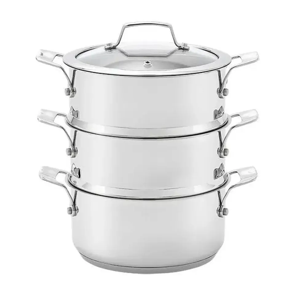 BOXED STEAMERS 18CM 3 TIER STEAMER SET