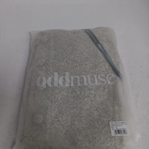 ODDMUSE THE ULTIMATE MUSE TWEED BUTTON DETAIL MINI DRESS – GREY TWEED – UK SIZE M
