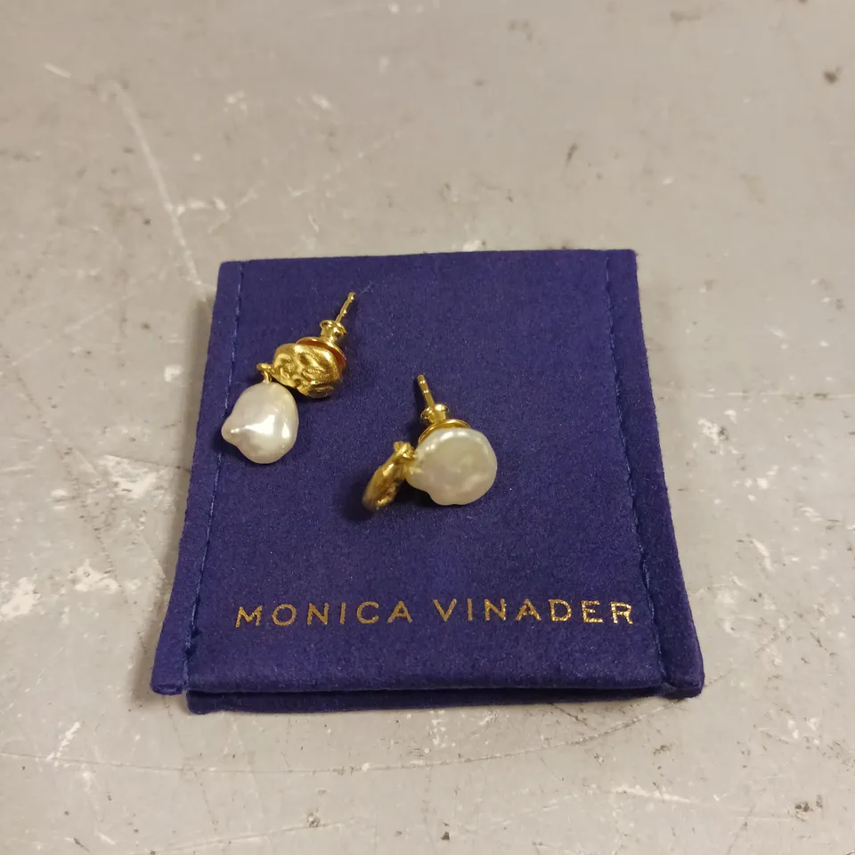 MONICA VINADER PEARL DROP EARRINGS 