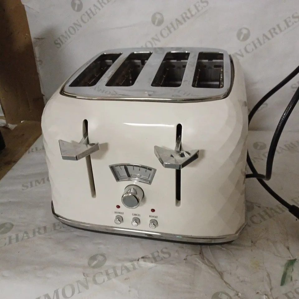 DE'LONGHI BRILLANTE CTJ4003W 4-SLICE TOASTER - WHITE