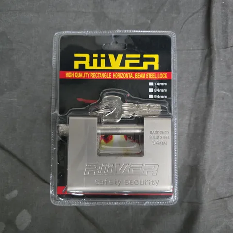RIIVER RECTANGLE BEAM LOCK 94MM – HARDENED STEEL, WITH KEYS