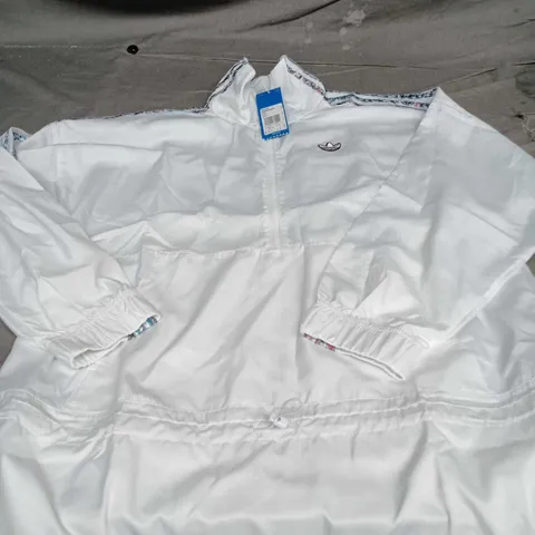 ADIDAS WINDBREAKER WHITE JACKET – WOMEN'S, UK 10