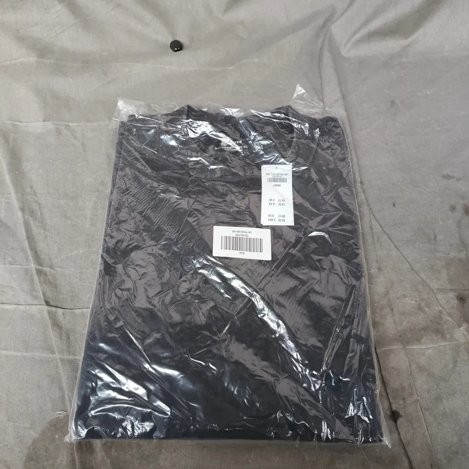 HOLLISTER HEAVYWEIGHT BOXY FIT SWEATSHIRT DARK GREY – 100% COTTON – LARGE