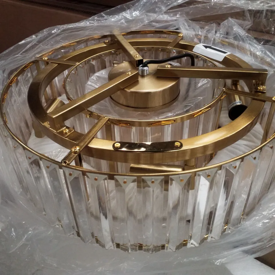 BOXED 4-LIGHT GOLD CHANDELIER 