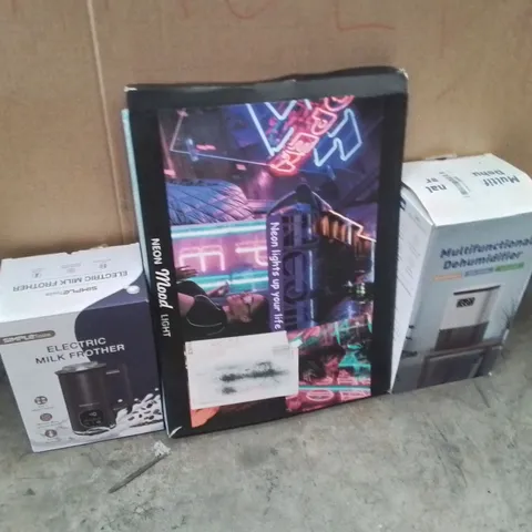 PALLET CONTAINING A LARGE QUANTITY OF ELECTRICAL PRODUCTS TO INCLUDE;MILK FROTHER,DEHUMIDIFIER,LED NEON SIGN