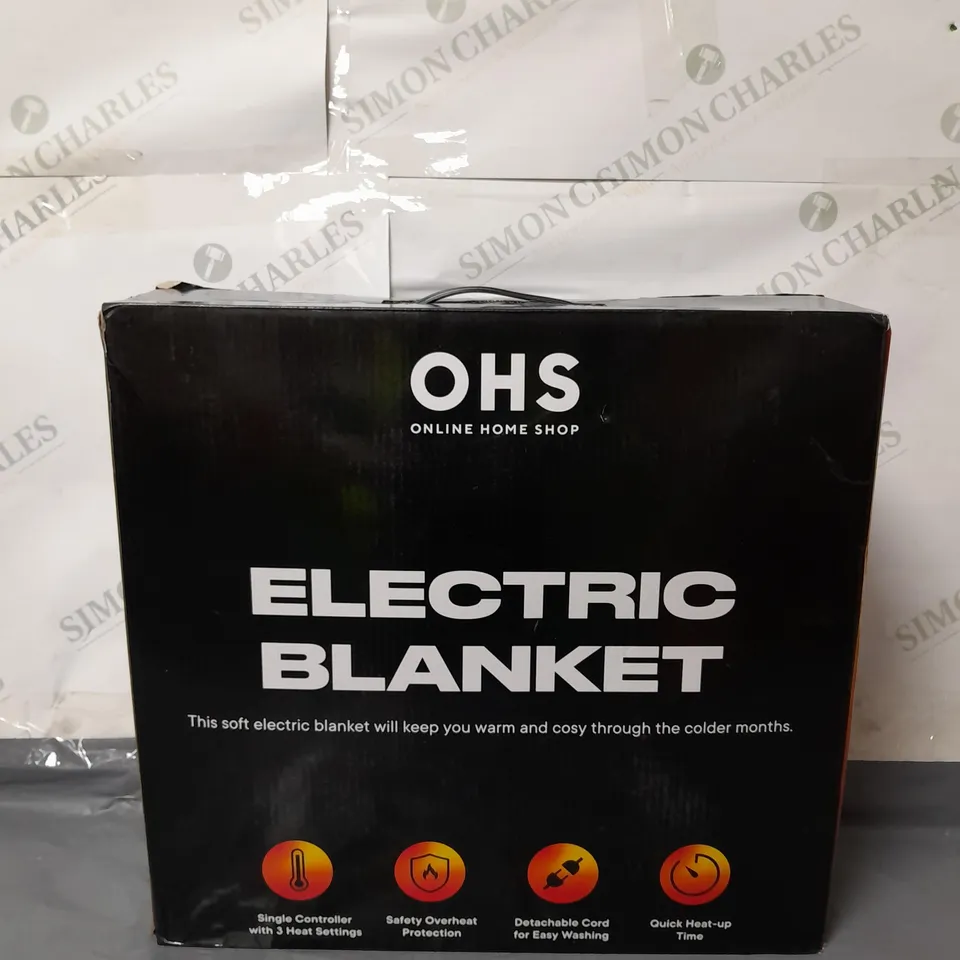 BOXED ONLINE HOME SHOP ELECTRIC BLANKET CREAM